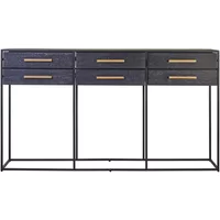 View Judd console table - black oak - 6 drawer View Judd console table - black oak - 6 drawer