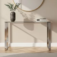 Click to view product details and reviews for Katrine Console Table Clear Glass. Click to view product details and reviews for Katrine Console Table Clear Glass.