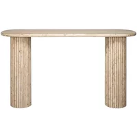 View La cantera travertine beige oval console table View La cantera travertine beige oval console table