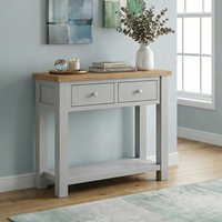 View Lundy console table - 2 drawer - grey painted View Lundy console table - 2 drawer - grey painted