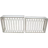 Click to view product details and reviews for Estela Console Table Antique Gold Set Of 2. Click to view product details and reviews for Estela Console Table Antique Gold Set Of 2.