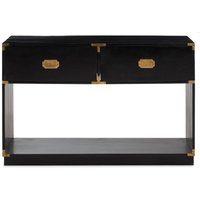 View Sarter console table - 2 drawer - black mango wood View Sarter console table - 2 drawer - black mango wood