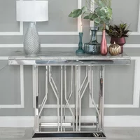 View Clearance - vortex console table - grey marble & chrome View Clearance - vortex console table - grey marble & chrome