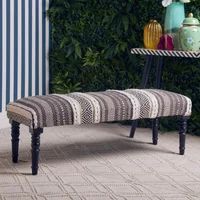 View Cefena bench - grey and white patterned fabric View Cefena bench - grey and white patterned fabric