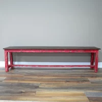 View Bench - red wooden - large View Bench - red wooden - large