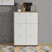 View Best hall cabinet - 6 door - oak and white View Best hall cabinet - 6 door - oak and white