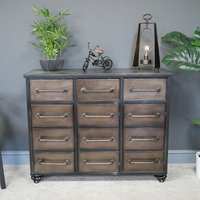 Click to view product details and reviews for Cabinet 3 Door 3 Drawer Brown Metal Industrial. Click to view product details and reviews for Cabinet 3 Door 3 Drawer Brown Metal Industrial.