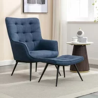 Click to view product details and reviews for Katelyn Accent Armchair With Footstool Blue Fabric. Click to view product details and reviews for Katelyn Accent Armchair With Footstool Blue Fabric.