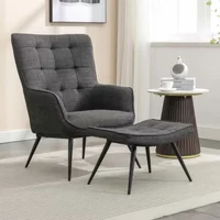 Click to view product details and reviews for Katelyn Accent Armchair With Footstool Grey Fabric. Click to view product details and reviews for Katelyn Accent Armchair With Footstool Grey Fabric.