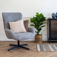 Click to view product details and reviews for Bescia Lounge Chair Dark Grey Fabric Swivel. Click to view product details and reviews for Bescia Lounge Chair Dark Grey Fabric Swivel.