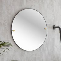 View Adelphi round wall mirror black View Adelphi round wall mirror black