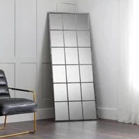 View Somma window mirror - rectangular - pewter View Somma window mirror - rectangular - pewter
