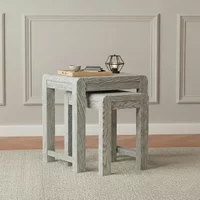 Click to view product details and reviews for Amsterdam Nest Of 2 Tables Grey Washed Oak. Click to view product details and reviews for Amsterdam Nest Of 2 Tables Grey Washed Oak.