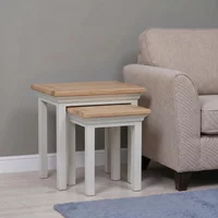 Click to view product details and reviews for Cotswold Nest Of Tables Set Of 2 Oak And Painted. Click to view product details and reviews for Cotswold Nest Of Tables Set Of 2 Oak And Painted.