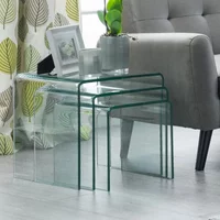 Click to view product details and reviews for Amalfi Bent Glass Nest Of Tables Set Of 3. Click to view product details and reviews for Amalfi Bent Glass Nest Of Tables Set Of 3.