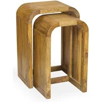 Click to view product details and reviews for Curved Edge Tables Nest Of 2 Tall Mango Wood. Click to view product details and reviews for Curved Edge Tables Nest Of 2 Tall Mango Wood.