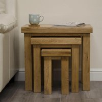 View Deluxe nest of tables - set of 3 - oak View Deluxe nest of tables - set of 3 - oak