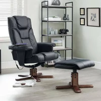 Click to view product details and reviews for Malmo Black Faux Leather Recliner Chair With Walnut Legs Footstool. Click to view product details and reviews for Malmo Black Faux Leather Recliner Chair With Walnut Legs Footstool.