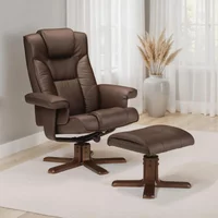 Click to view product details and reviews for Malmo Brown Faux Leather Recliner Chair With Footstool. Click to view product details and reviews for Malmo Brown Faux Leather Recliner Chair With Footstool.