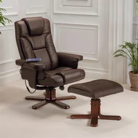 Click to view product details and reviews for Malmo Brown Faux Leather Recliner Chair With Walnut Legs Footstool. Click to view product details and reviews for Malmo Brown Faux Leather Recliner Chair With Walnut Legs Footstool.