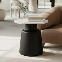 View Santorini side table - round - white ceramic View Santorini side table - round - white ceramic