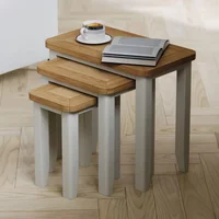 Click to view product details and reviews for Arden Grey Painted Nest Of 3 Tables. Click to view product details and reviews for Arden Grey Painted Nest Of 3 Tables.