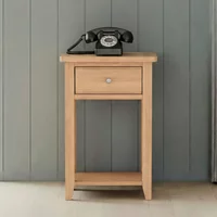 Click to view product details and reviews for Arden Oak 1 Drawer Telephone Table. Click to view product details and reviews for Arden Oak 1 Drawer Telephone Table.