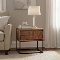 Click to view product details and reviews for Axis Acacia Wood End Table 1 Drawer Geometric. Click to view product details and reviews for Axis Acacia Wood End Table 1 Drawer Geometric.