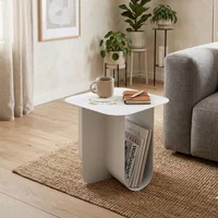 View Side table - square - white - metal View Side table - square - white - metal