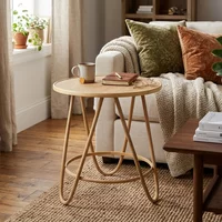 View Balia side table - round - small - natural - rattan and bamboo wood View Balia side table - round - small - natural - rattan and bamboo wood