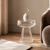 View Brix bo side table - round - small - clear glass View Brix bo side table - round - small - clear glass