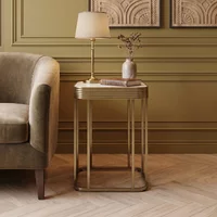 View Ella side table - square - mirrored with gold metal View Ella side table - square - mirrored with gold metal