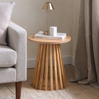 View Kylo oak lamp table - round - slatted base View Kylo oak lamp table - round - slatted base