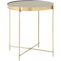 View Allure side table - round - black mirrored - gold legs View Allure side table - round - black mirrored - gold legs