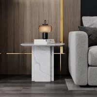 View Antonio side table - square - white marble View Antonio side table - square - white marble