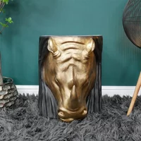 Click to view product details and reviews for Side Table Black And Gold Rhino Resin Metal. Click to view product details and reviews for Side Table Black And Gold Rhino Resin Metal.