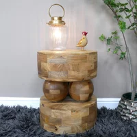 View Side table - mango wood - small - round - 40cm View Side table - mango wood - small - round - 40cm