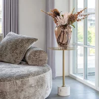 Click to view product details and reviews for Lecco Side Table Round Gold Metal Marble Base. Click to view product details and reviews for Lecco Side Table Round Gold Metal Marble Base.