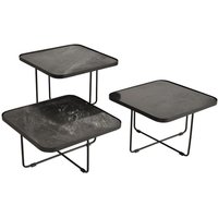 View Ukwaheri end table - black marble - square - set of 3 View Ukwaheri end table - black marble - square - set of 3