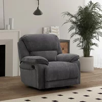 View Douglas recliner armchair - dark grey fabric View Douglas recliner armchair - dark grey fabric