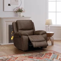 View Isobella manual recliner armchair - chocolate fabric View Isobella manual recliner armchair - chocolate fabric