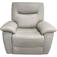 View Lucia power recliner armchair - pearl grey leather View Lucia power recliner armchair - pearl grey leather
