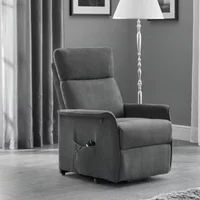 View Helena grey fabric recliner armchair View Helena grey fabric recliner armchair