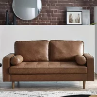 Click to view product details and reviews for Henley Brown Faux Leather Sofa 3 Seater. Click to view product details and reviews for Henley Brown Faux Leather Sofa 3 Seater.