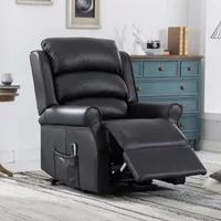 View Windsor lift and tilt recliner armchair - black leather View Windsor lift and tilt recliner armchair - black leather