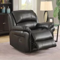 View Farnham recliner armchair - black leather View Farnham recliner armchair - black leather