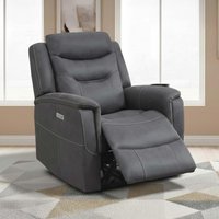 View Harrogate recliner armchair - grey fabric View Harrogate recliner armchair - grey fabric