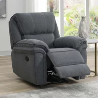 View Belmont recliner armchair - grey fabric View Belmont recliner armchair - grey fabric