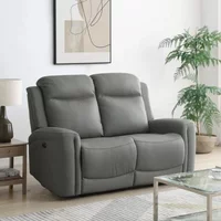 Click to view product details and reviews for Henley Electric Recliner Sofa Grey Leather 2 Seater. Click to view product details and reviews for Henley Electric Recliner Sofa Grey Leather 2 Seater.