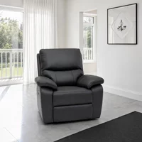 View Cannes armchair - electric recliner - leather - charcoal View Cannes armchair - electric recliner - leather - charcoal